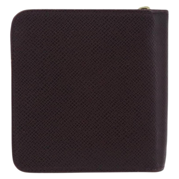 LOUIS VUITTON Taiga Porte Billets Monnaie Zip Wallet Acajou M30676 Auth 191974