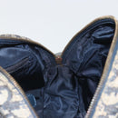 Christian Dior Trotter Canvas Double saddle Hand Bag Navy Gold Auth 191979V-22