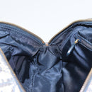 Christian Dior Trotter Canvas Double saddle Hand Bag Navy Gold Auth 191979V-23