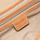 Christian Dior Trotter Canvas Romantic Chain Bag PVC Beige Silver Auth 191980V-19