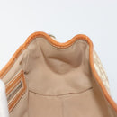 Christian Dior Trotter Canvas Romantic Chain Bag PVC Beige Silver Auth 191980V-20