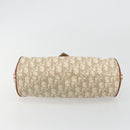 Christian Dior Trotter Canvas Romantic Chain Bag PVC Beige Silver Auth 191980V-5