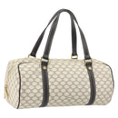 CELINE Macadam Canvas Hand Bag PVC Leather Ivory Gold Auth 191981A-1