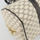 CELINE Macadam Canvas Hand Bag PVC Leather Ivory Gold Auth 191981A-14