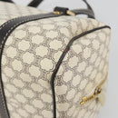 CELINE Macadam Canvas Hand Bag PVC Leather Ivory Gold Auth 191981A-15
