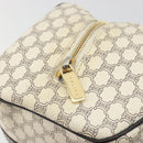 CELINE Macadam Canvas Hand Bag PVC Leather Ivory Gold Auth 191981A-17