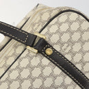 CELINE Macadam Canvas Hand Bag PVC Leather Ivory Gold Auth 191981A-10