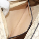CELINE Macadam Canvas Hand Bag PVC Leather Ivory Gold Auth 191981A-21