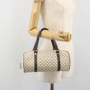 CELINE Macadam Canvas Hand Bag PVC Leather Ivory Gold Auth 191981A-22