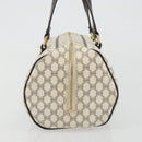 CELINE Macadam Canvas Hand Bag PVC Leather Ivory Gold Auth 191981A-3