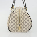 CELINE Macadam Canvas Hand Bag PVC Leather Ivory Gold Auth 191981A-4
