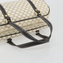 CELINE Macadam Canvas Hand Bag PVC Leather Ivory Gold Auth 191981A-7