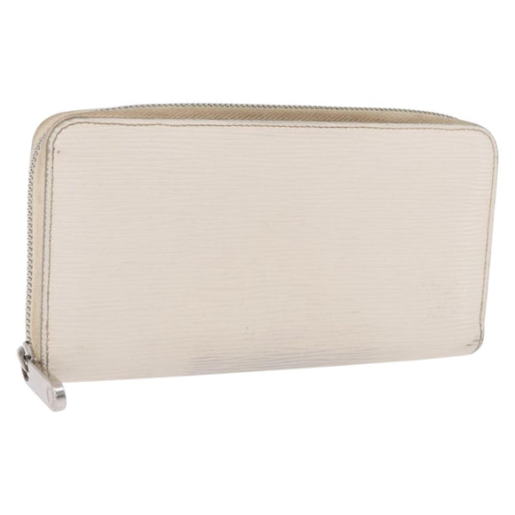 LOUIS VUITTON Epi Zippy Wallet Long Wallet White M6007J LV Auth 191982