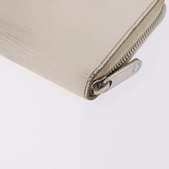 LOUIS VUITTON Epi Zippy Wallet Long Wallet White M6007J LV Auth 191982