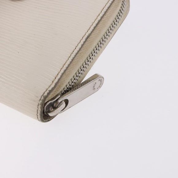 LOUIS VUITTON Epi Zippy Wallet Long Wallet White M6007J LV Auth 191982