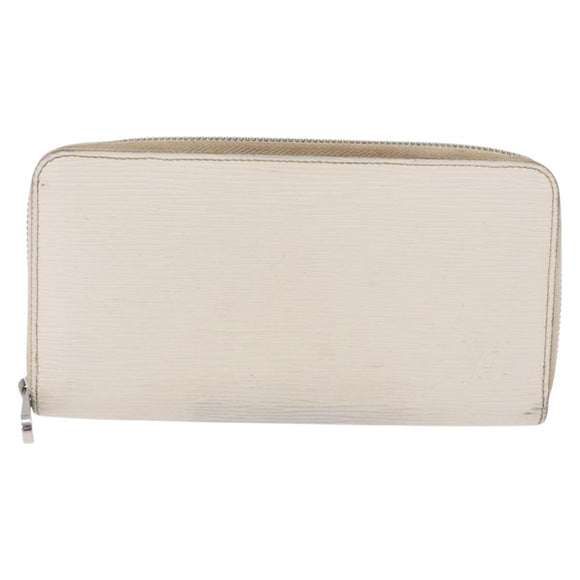 LOUIS VUITTON Epi Zippy Wallet Long Wallet White M6007J LV Auth 191982