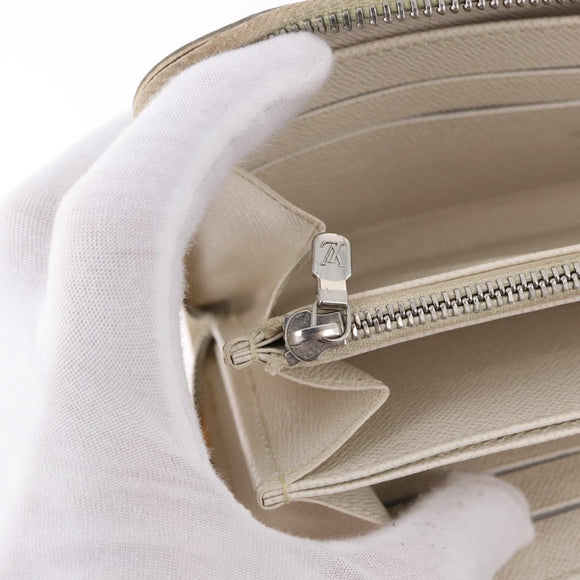 LOUIS VUITTON Epi Zippy Wallet Long Wallet White M6007J LV Auth 191982