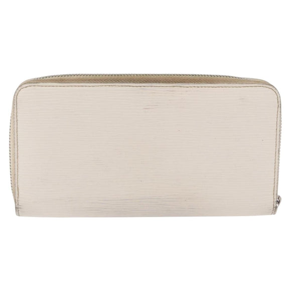 LOUIS VUITTON Epi Zippy Wallet Long Wallet White M6007J LV Auth 191982