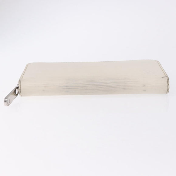 LOUIS VUITTON Epi Zippy Wallet Long Wallet White M6007J LV Auth 191982
