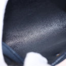 Christian Dior Trotter Canvas Pouch Navy Gold Auth 191983A-11
