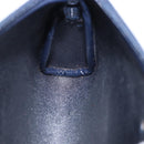 Christian Dior Trotter Canvas Pouch Navy Gold Auth 191983A-17