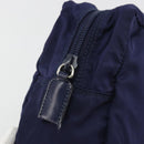 PRADA Pouch Nylon Navy Silver Auth 191985A-8