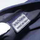 PRADA Pouch Nylon Navy Silver Auth 191985A-11