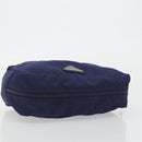 PRADA Pouch Nylon Navy Silver Auth 191985A-5