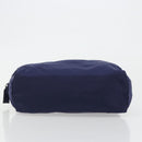 PRADA Pouch Nylon Navy Silver Auth 191985A-6