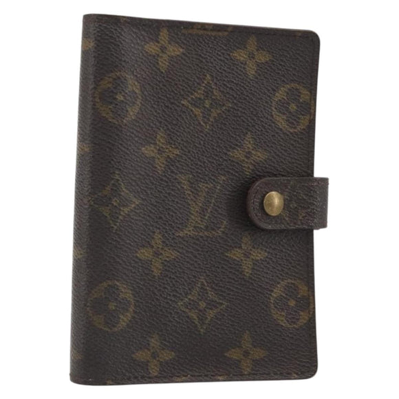 LOUIS VUITTON Monogram Agenda PM Day Planner Cover R20005 LV Auth 191989