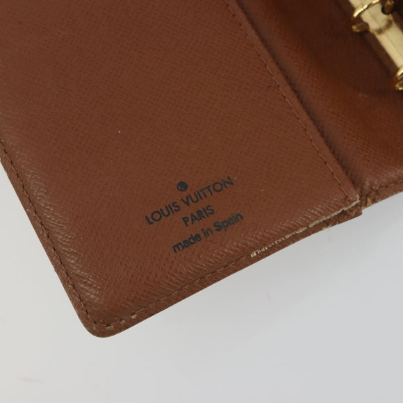 LOUIS VUITTON Monogram Agenda PM Day Planner Cover R20005 LV Auth 191989