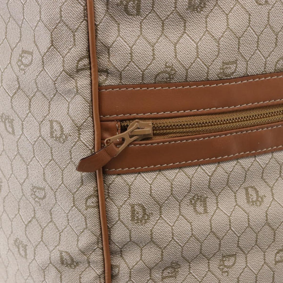 Christian Dior Honeycomb Canvas Shoulder Bag PVC Beige Auth 191990