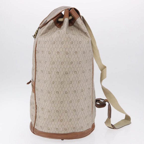 Christian Dior Honeycomb Canvas Shoulder Bag PVC Beige Auth 191990