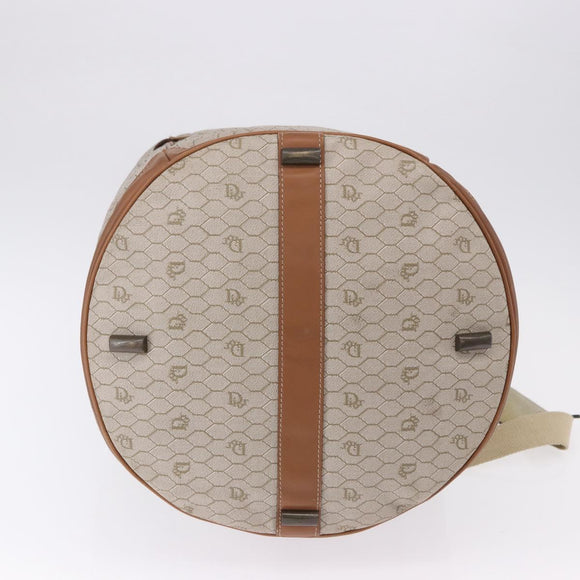 Christian Dior Honeycomb Canvas Shoulder Bag PVC Beige Auth 191990