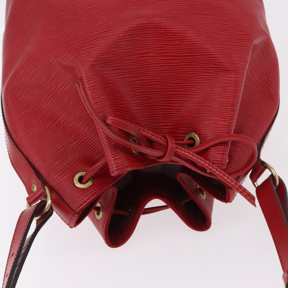 LOUIS VUITTON Epi Petit Noe Shoulder Bag Red M44107 LV Auth 191992
