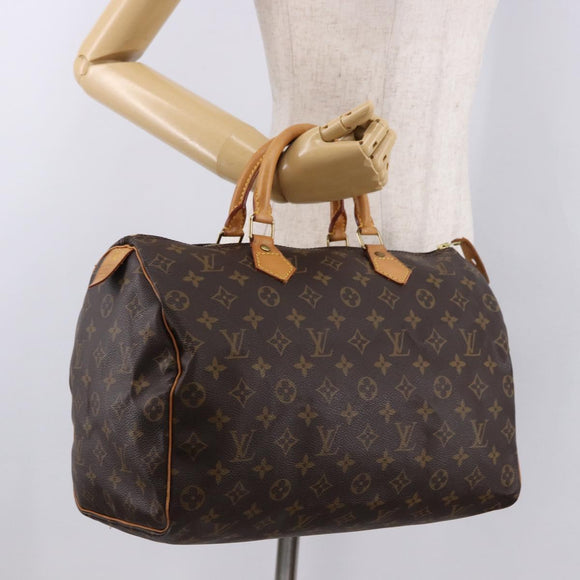 LOUIS VUITTON Monogram Speedy 35 Hand Bag M41524 LV Auth 191994A