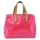 LOUIS VUITTON Monogram Vernis Reade PM Hand Bag Fuchsia Pink M91221 Auth 192000-13