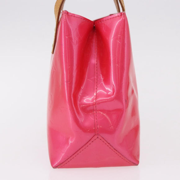 LOUIS VUITTON Monogram Vernis Reade PM Hand Bag Fuchsia Pink M91221 Auth 192000