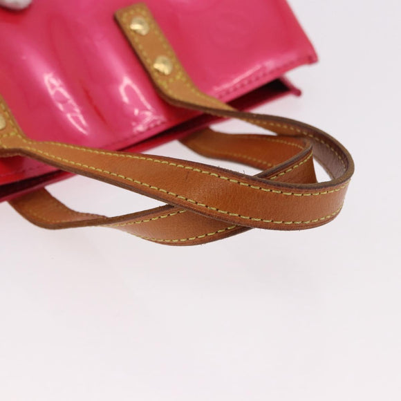 LOUIS VUITTON Monogram Vernis Reade PM Hand Bag Fuchsia Pink M91221 Auth 192000
