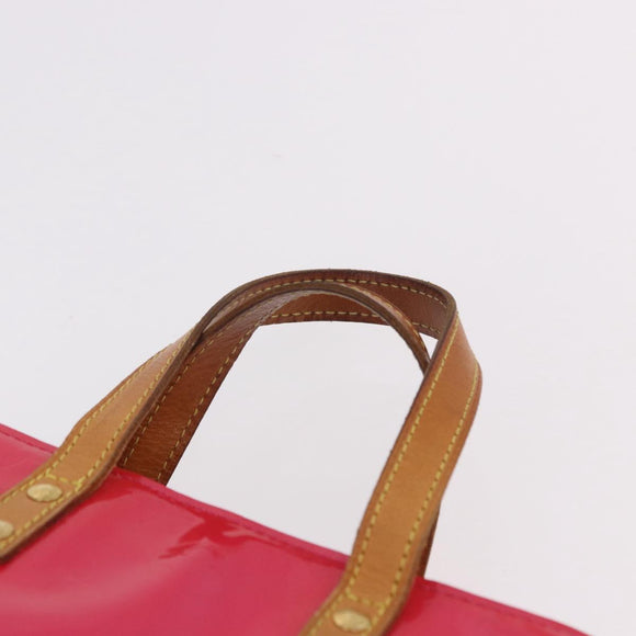 LOUIS VUITTON Monogram Vernis Reade PM Hand Bag Fuchsia Pink M91221 Auth 192000