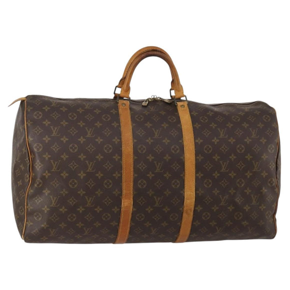 LOUIS VUITTON Monogram Keepall 60 Boston Bag M41422 LV Auth 192002