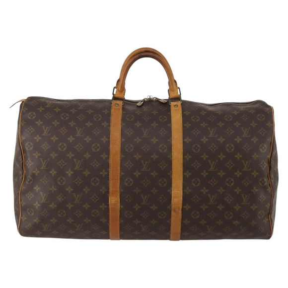 LOUIS VUITTON Monogram Keepall 60 Boston Bag M41422 LV Auth 192002