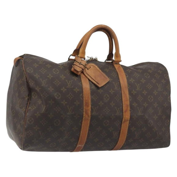 LOUIS VUITTON Monogram Keepall 50 Boston Bag M41426 LV Auth 192004