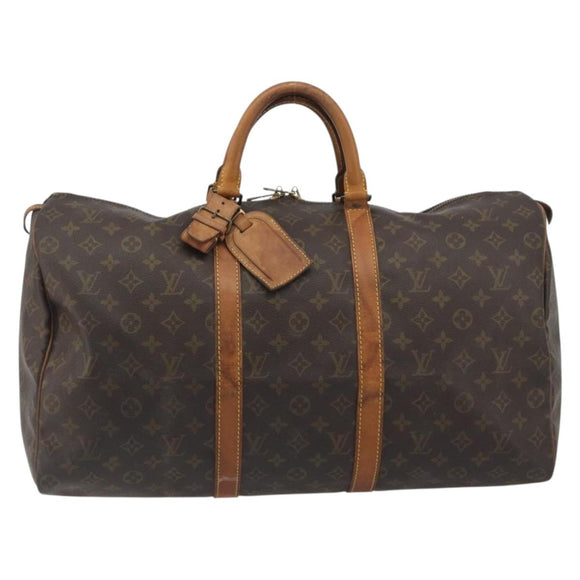 LOUIS VUITTON Monogram Keepall 50 Boston Bag M41426 LV Auth 192004