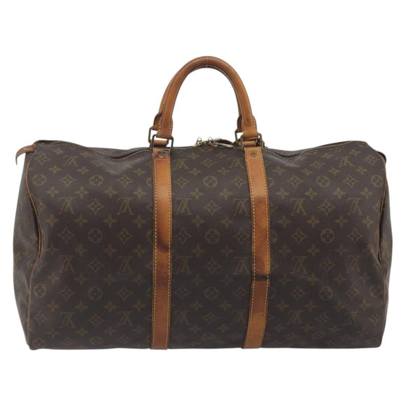 LOUIS VUITTON Monogram Keepall 50 Boston Bag M41426 LV Auth 192004