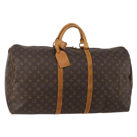 LOUIS VUITTON Monogram Keepall 60 Boston Bag M41422 LV Auth 192005