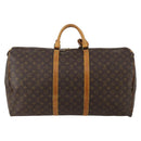 LOUIS VUITTON Monogram Keepall 60 Boston Bag M41422 LV Auth 192005-3