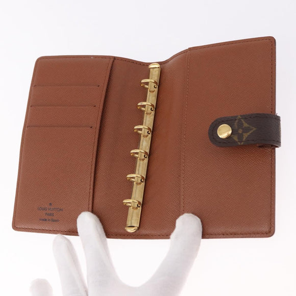 LOUIS VUITTON Monogram Agenda PM Day Planner Cover R20005 LV Auth 192007
