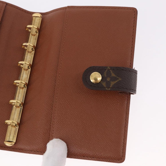LOUIS VUITTON Monogram Agenda PM Day Planner Cover R20005 LV Auth 192007