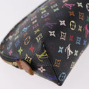 LOUIS VUITTON Monogram Multicolor Pochette Pouch Black M47355 LV Auth 192009-15